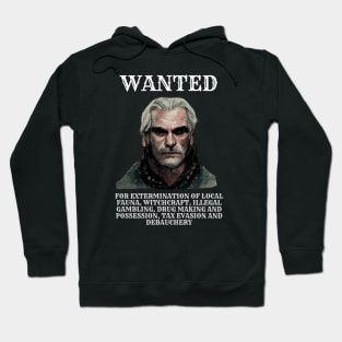 Wanted Poster - Black - Fantasy - Funny Witcher Hoodie